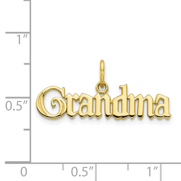 Million Charms 10K Yellow Gold Themed Grandma Charm