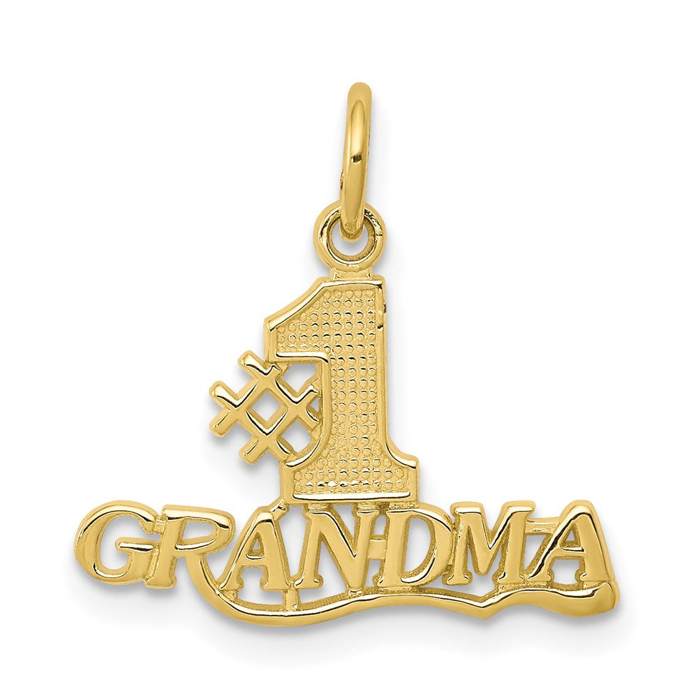 Million Charms 10K Yellow Gold Themed #1 Grandma Charm
