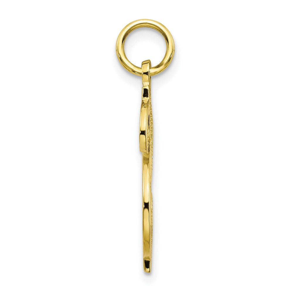Million Charms 10K Yellow Gold Themed Solid Polished Dollar Sign Charm