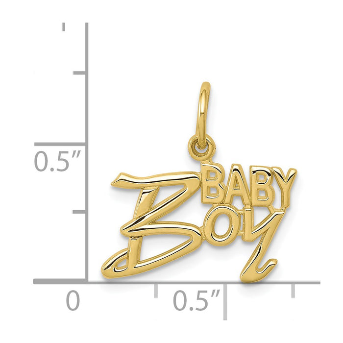 Million Charms 10K Yellow Gold Themed Baby Boy Charm