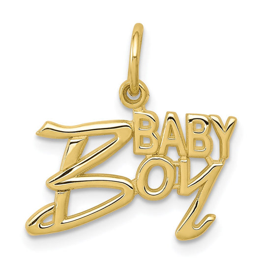 Million Charms 10K Yellow Gold Themed Baby Boy Charm