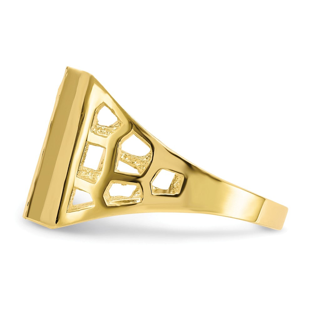 10k Yellow Gold Men's CZ Ring, Size: 10