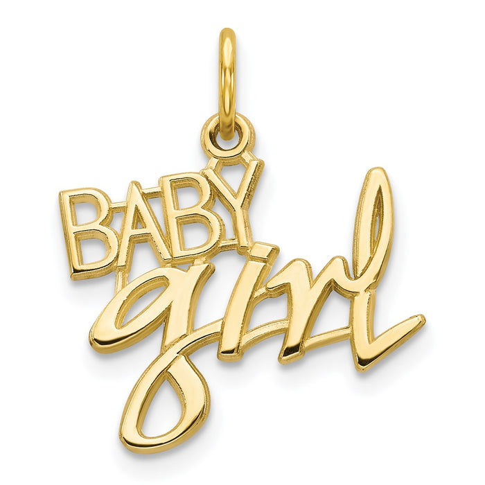 Million Charms 10K Yellow Gold Themed Baby Girl Charm