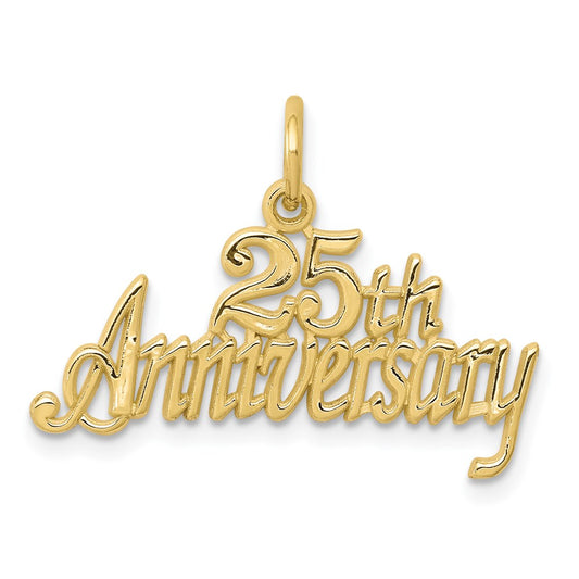 Million Charms 10K Yellow Gold Themed 25Th Anniversary Milestone Charm