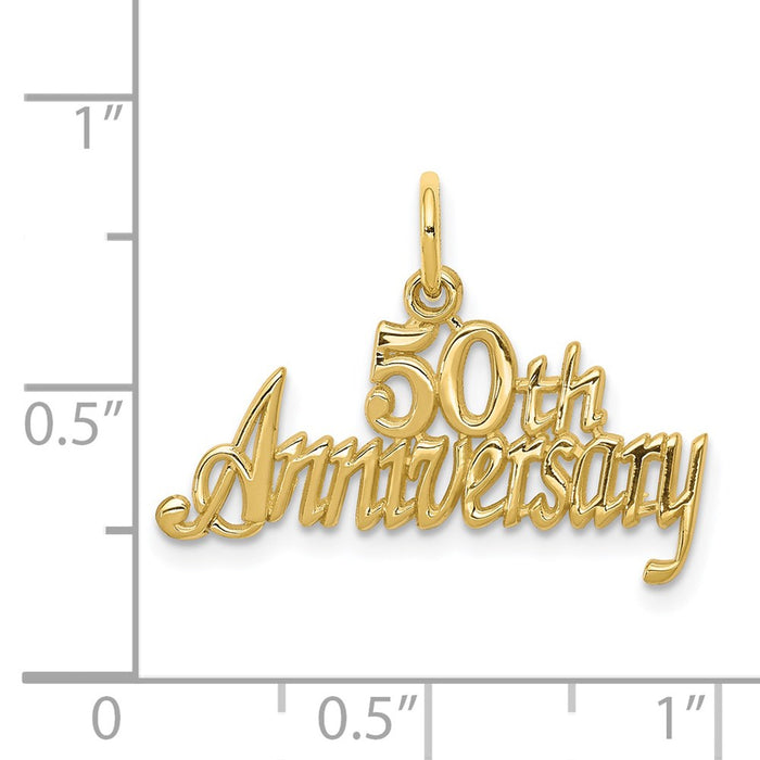 Million Charms 10K Yellow Gold Themed 50Th Anniversary Milestone Charm