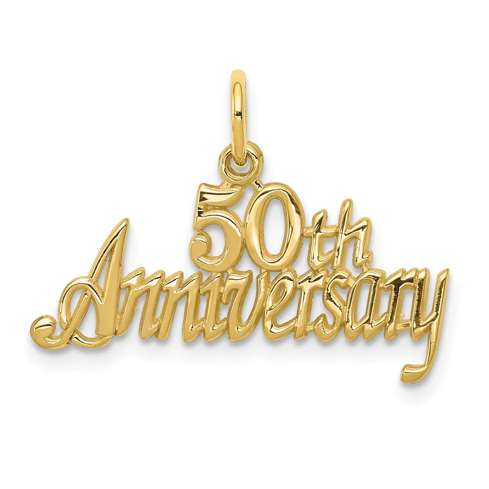 Million Charms 10K Yellow Gold Themed 50Th Anniversary Milestone Charm
