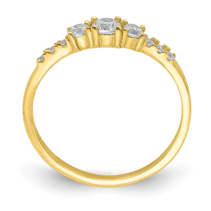 10k Yellow Gold CZ Fancy Child's Ring