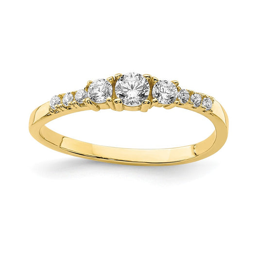 10k Yellow Gold CZ Fancy Child's Ring