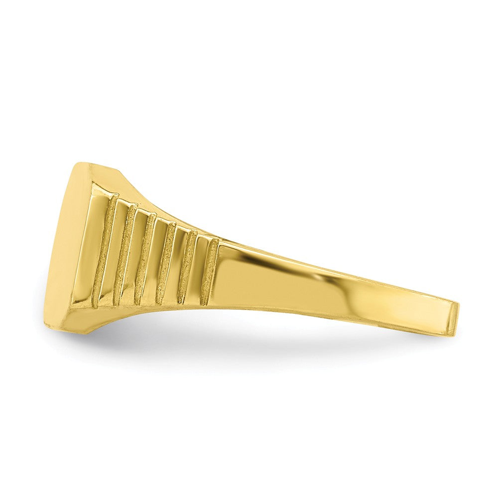 10k Yellow Gold Signet Baby Ring, Size: 1.5