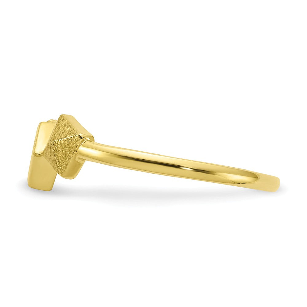 10k Yellow Gold CZ Ring, Size: 7