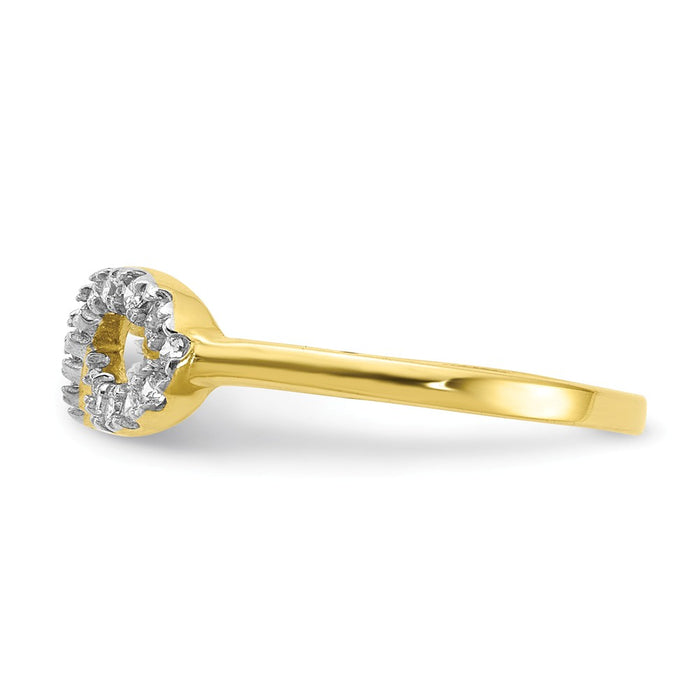 10k Yellow Gold CZ Infinity Ring, Size: 7.25