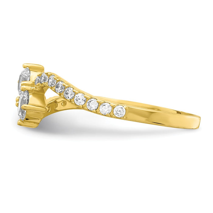 10k Yellow Gold CZ Fancy Ring, Size: 6.75