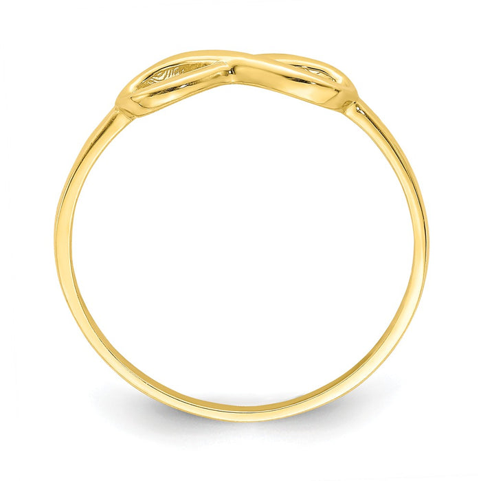 10k Yellow Gold Ininfity Ring, Size: 7.25