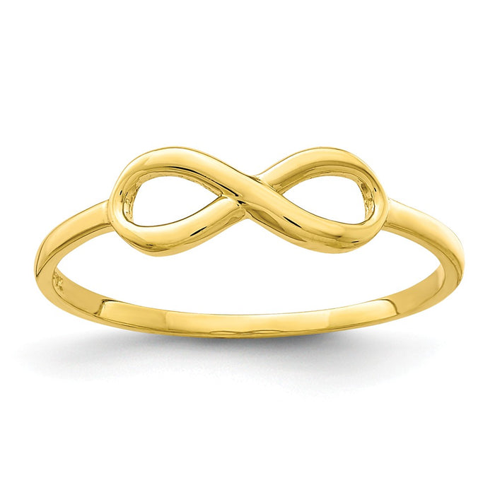 10k Yellow Gold Ininfity Ring, Size: 7.25