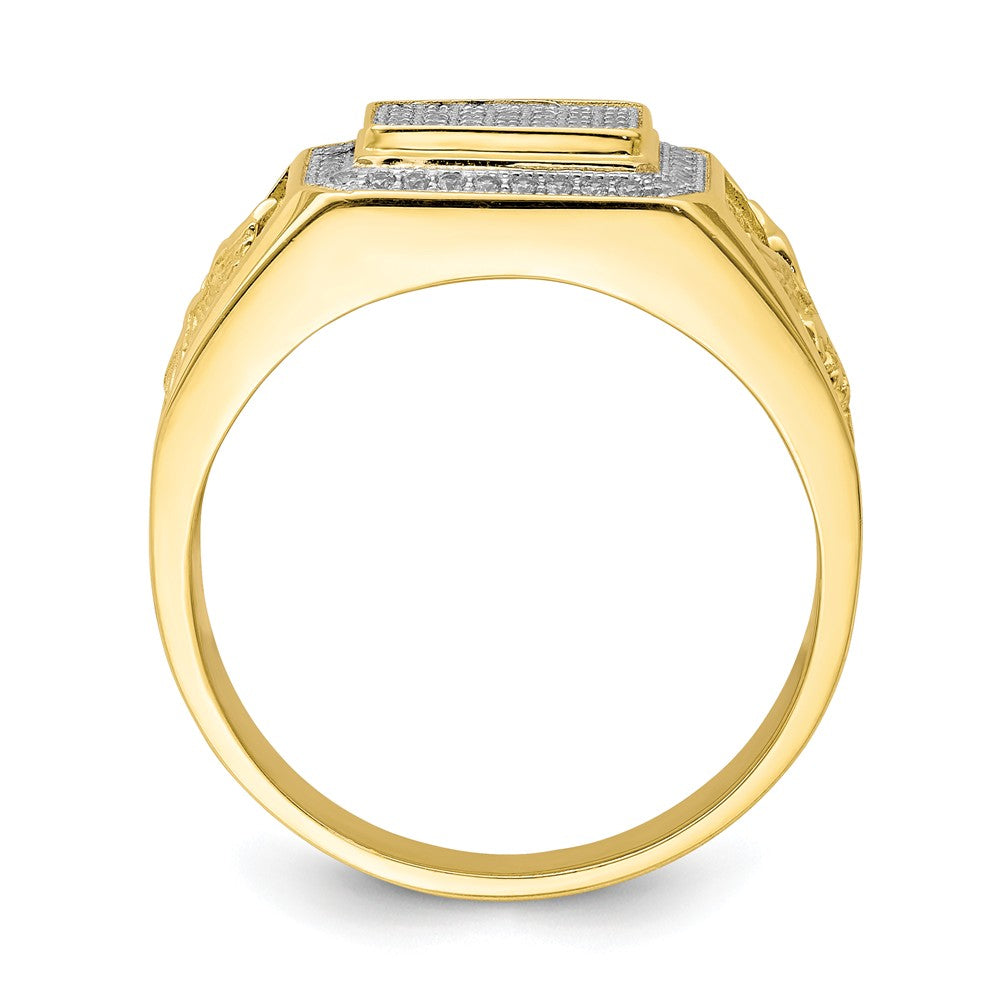 10k Yellow Gold Men's CZ Eagle Ring, Size: 10.5