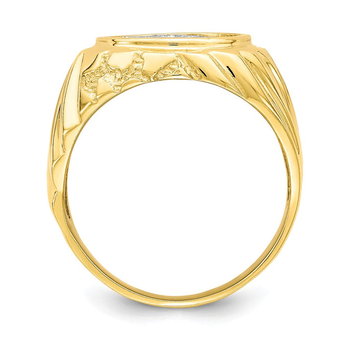 10K Two-Tone Gold Masonic Men's Ring, Size: 10.5
