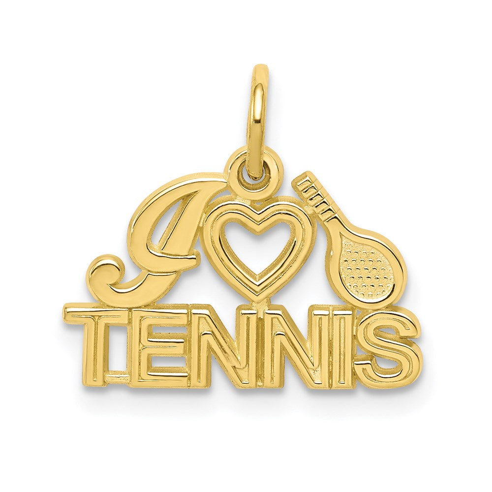 Million Charms 10K Yellow Gold Themed Sports Tennis Charm