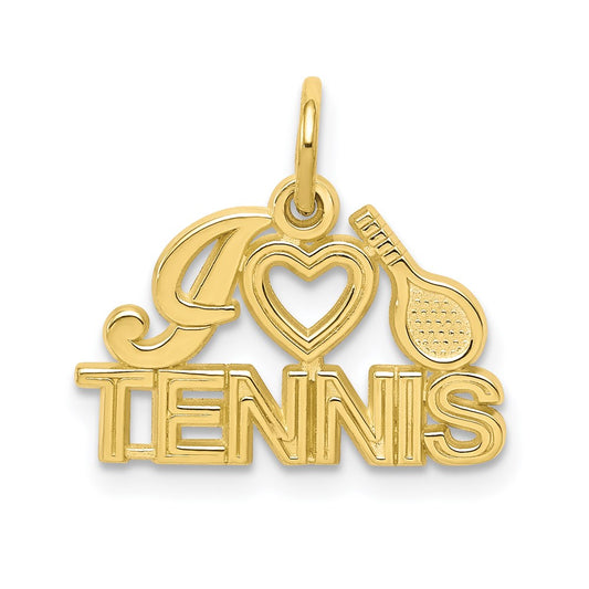 Million Charms 10K Yellow Gold Themed Sports Tennis Charm