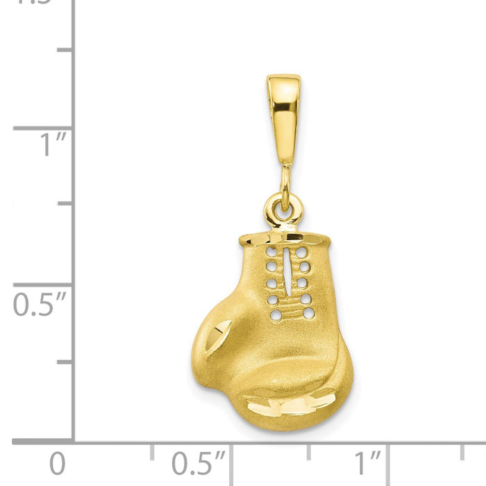 Million Charms 10K Yellow Gold Themed Sports Boxing Charm