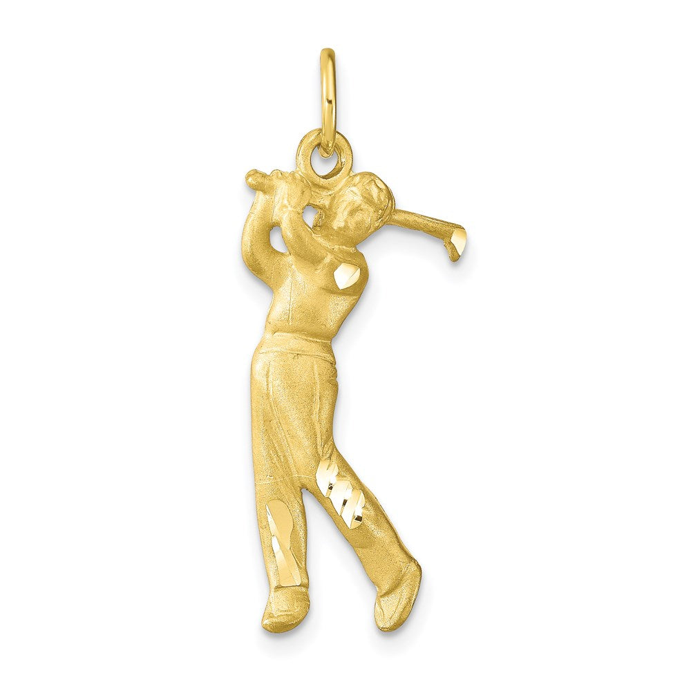 Million Charms 10K Yellow Gold Themed Sports Golf Charm