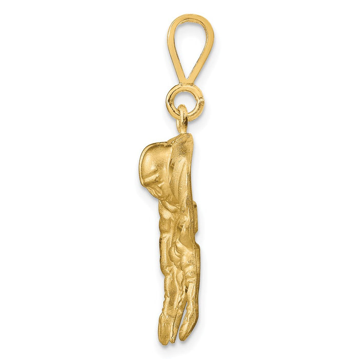 Million Charms 10K Yellow Gold Themed Sports Football Charm