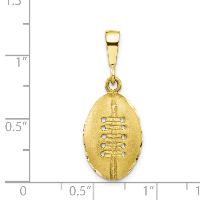 Million Charms 10K Yellow Gold Themed Sports Football Charm