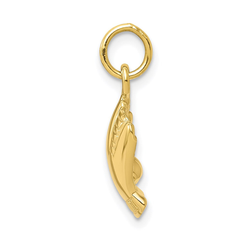 Million Charms 10K Yellow Gold Themed Sports Baseball Charm