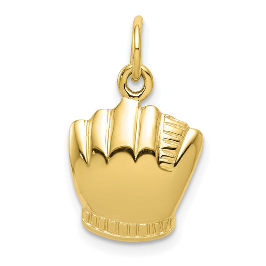 Million Charms 10K Yellow Gold Themed Sports Baseball Charm