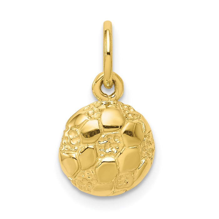 Million Charms 10K Yellow Gold Themed Sports Soccer Charm