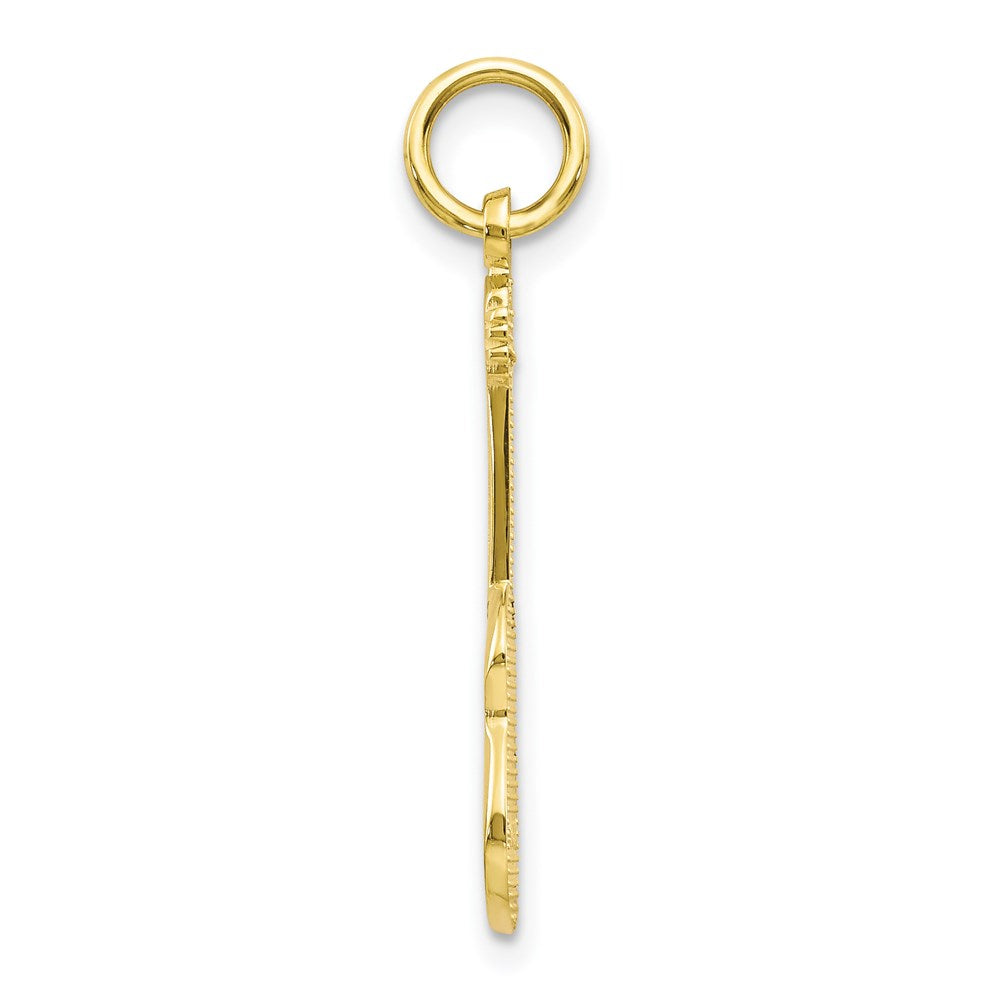 Million Charms 10K Yellow Gold Themed Guitar Music Instrament Charm