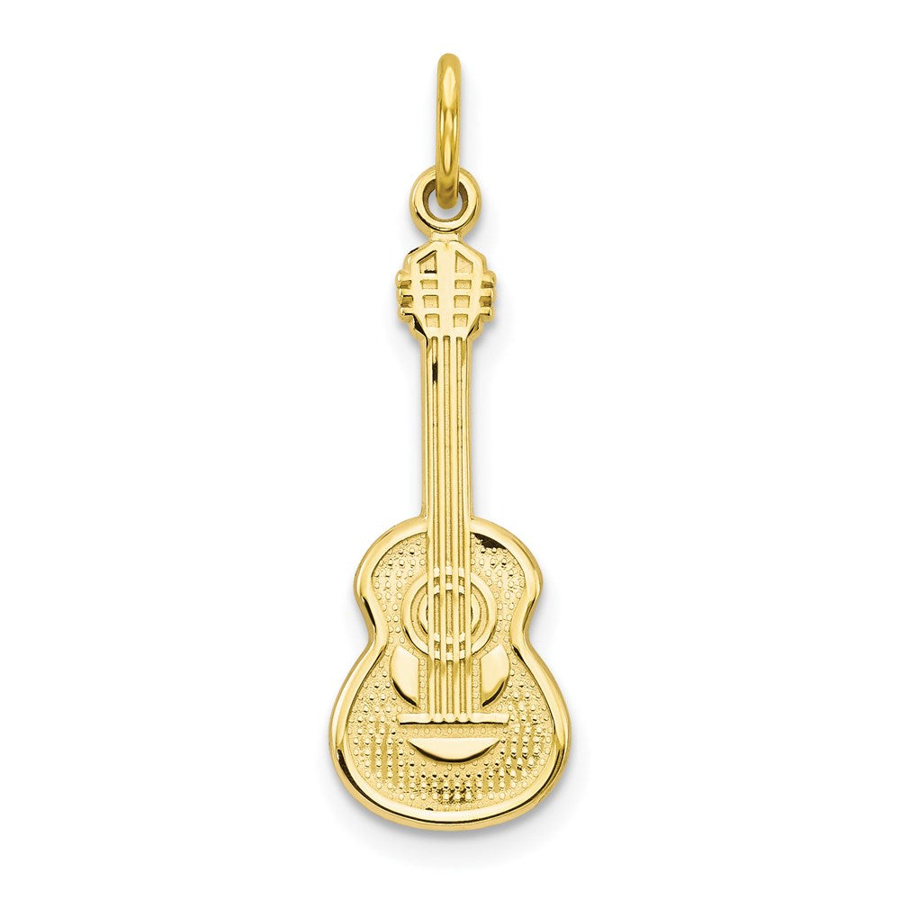 Million Charms 10K Yellow Gold Themed Guitar Music Instrament Charm