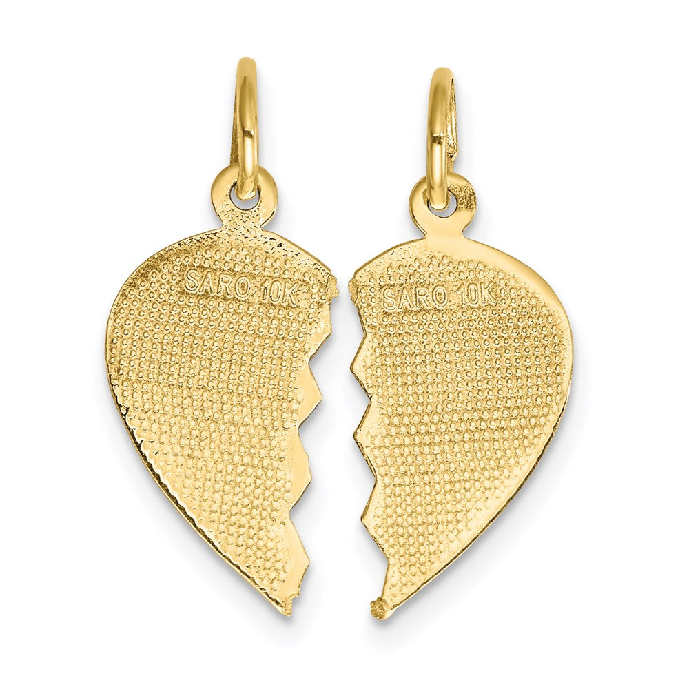 Million Charms 10K Yellow Gold Themed Best Friend 2 Piece Break-A-Part Charm