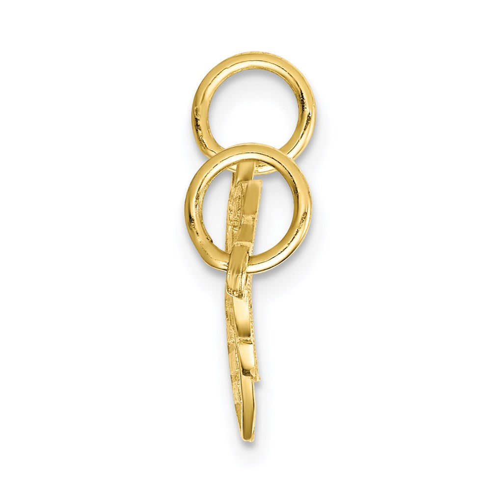 Million Charms 10K Yellow Gold Themed Heart & Key Charm