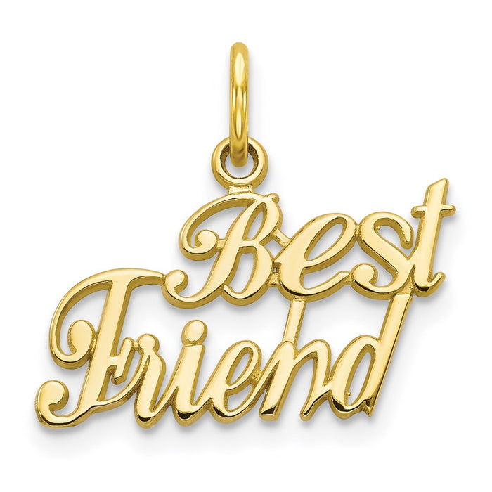 Million Charms 10K Yellow Gold Themed Best Friend Charm