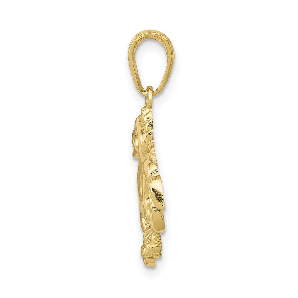 Million Charms 10K Yellow Gold Themed Dragon Pendant