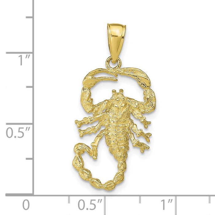 Million Charms 10K Yellow Gold Themed Scorpion Charm