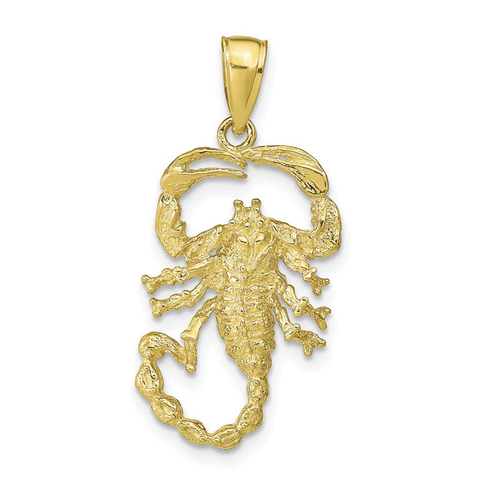 Million Charms 10K Yellow Gold Themed Scorpion Charm