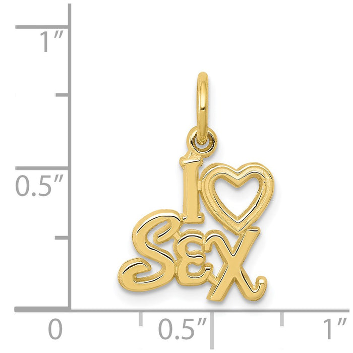 Million Charms 10K Yellow Gold Themed Talking - I Love Sex Charm