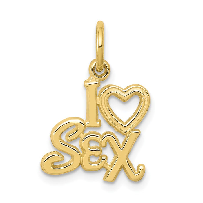 Million Charms 10K Yellow Gold Themed Talking - I Love Sex Charm