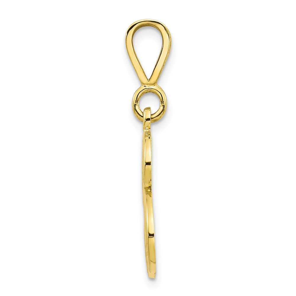Million Charms 10K Yellow Gold Themed Script Alphabet Letter Initial B Charm