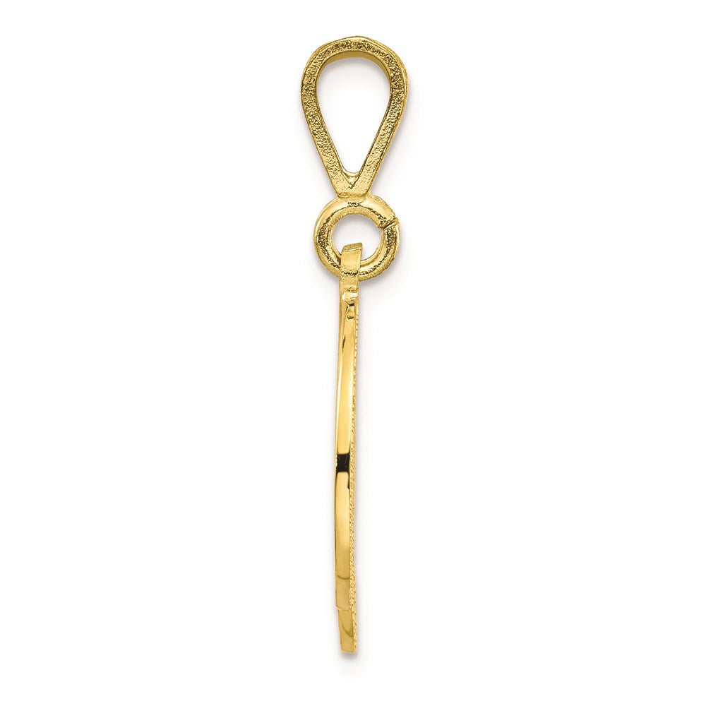 Million Charms 10K Yellow Gold Themed Script Alphabet Letter Initial D Charm