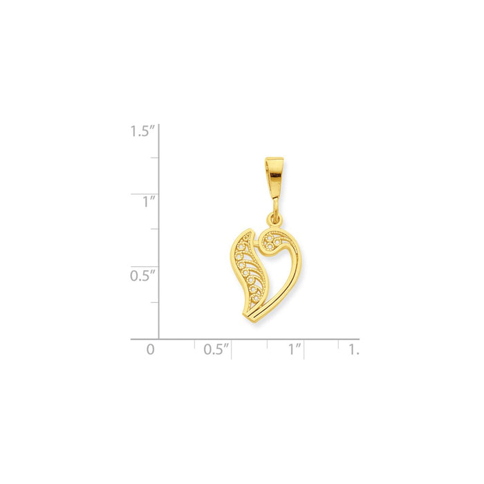 Million Charms 10K Yellow Gold Themed Alphabet Letter Initial V Charm