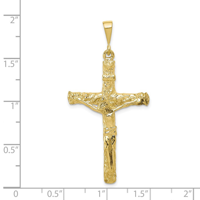 Million Charms 10K Yellow Gold Themed Relgious Crucifix Charm