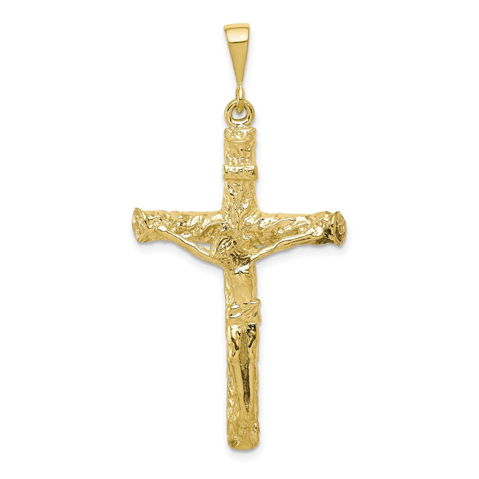 Million Charms 10K Yellow Gold Themed Relgious Crucifix Charm