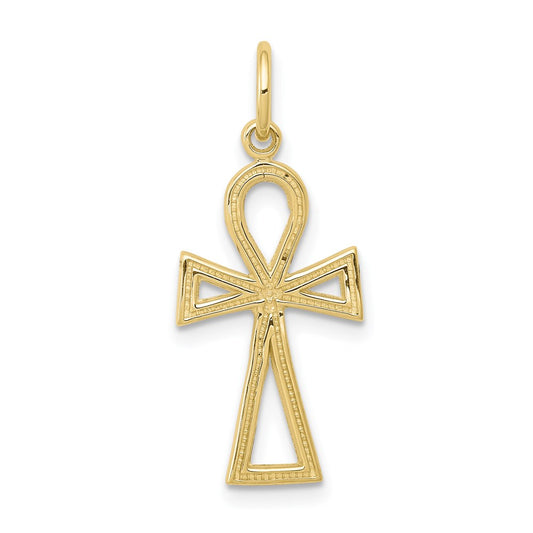Million Charms 10K Yellow Gold Themed Relgious Cross Charm