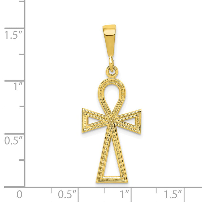 Million Charms 10K Yellow Gold Themed Relgious Cross Charm