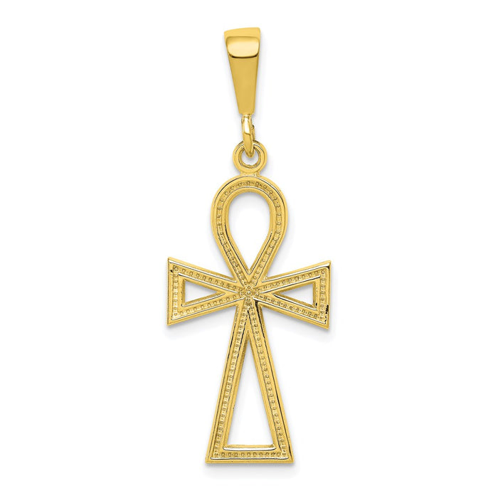 Million Charms 10K Yellow Gold Themed Relgious Cross Charm