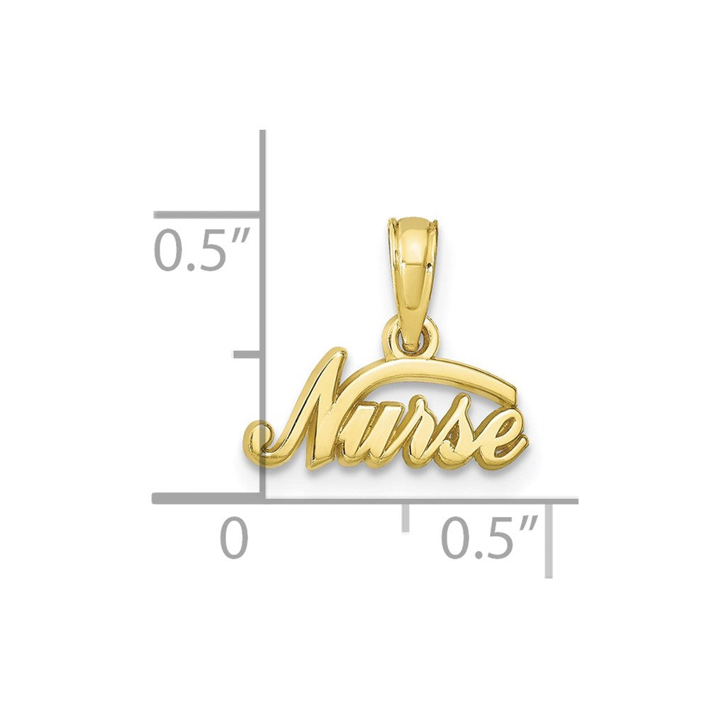 Million Charms 10K Yellow Gold Themed Nurse Pendant