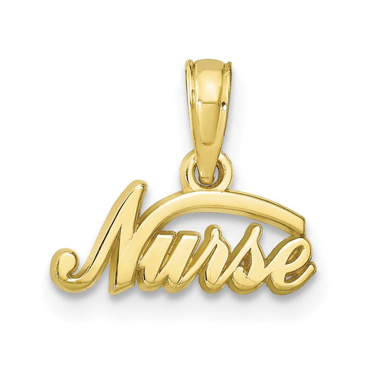 Million Charms 10K Yellow Gold Themed Nurse Pendant