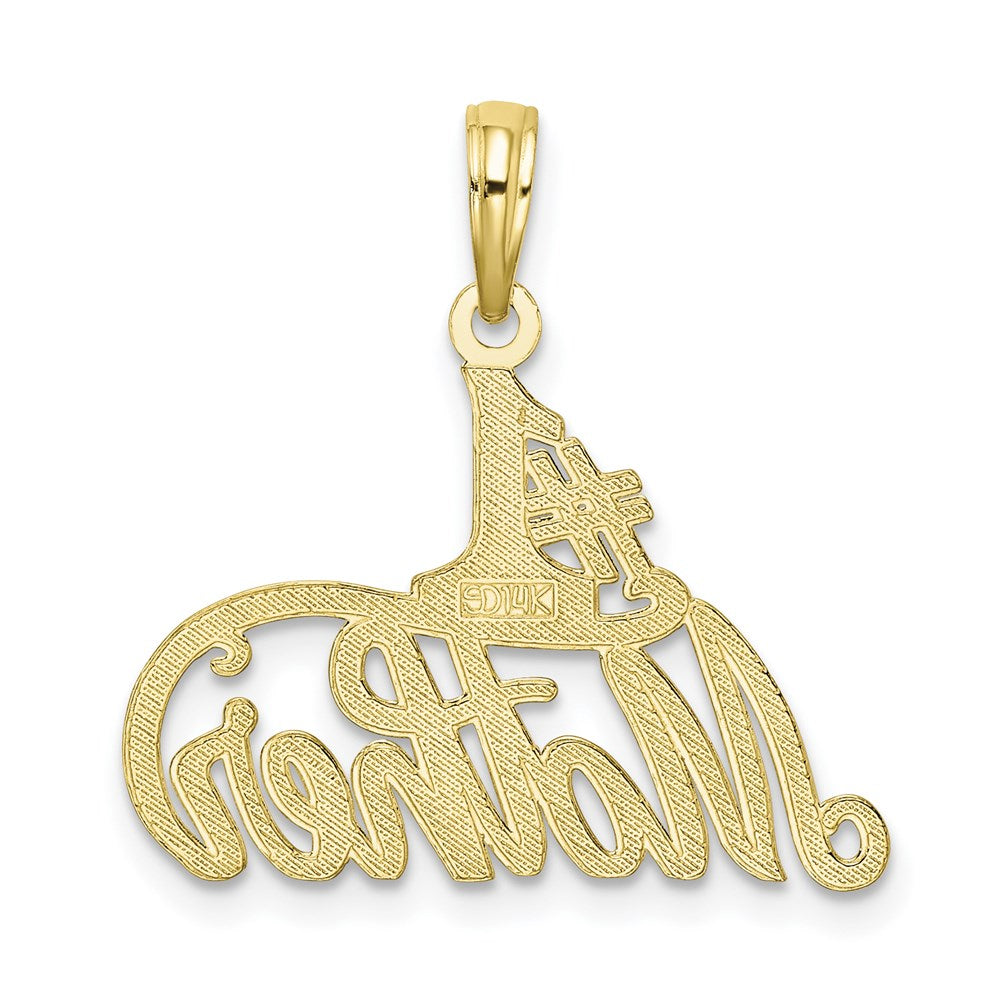 Million Charms 10K Yellow Gold Themed #1 Mother Pendant
